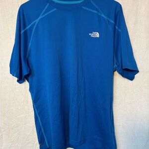 The North Face Blue Short Sleeve Athletic Performance Tee Trail Running Shirt
